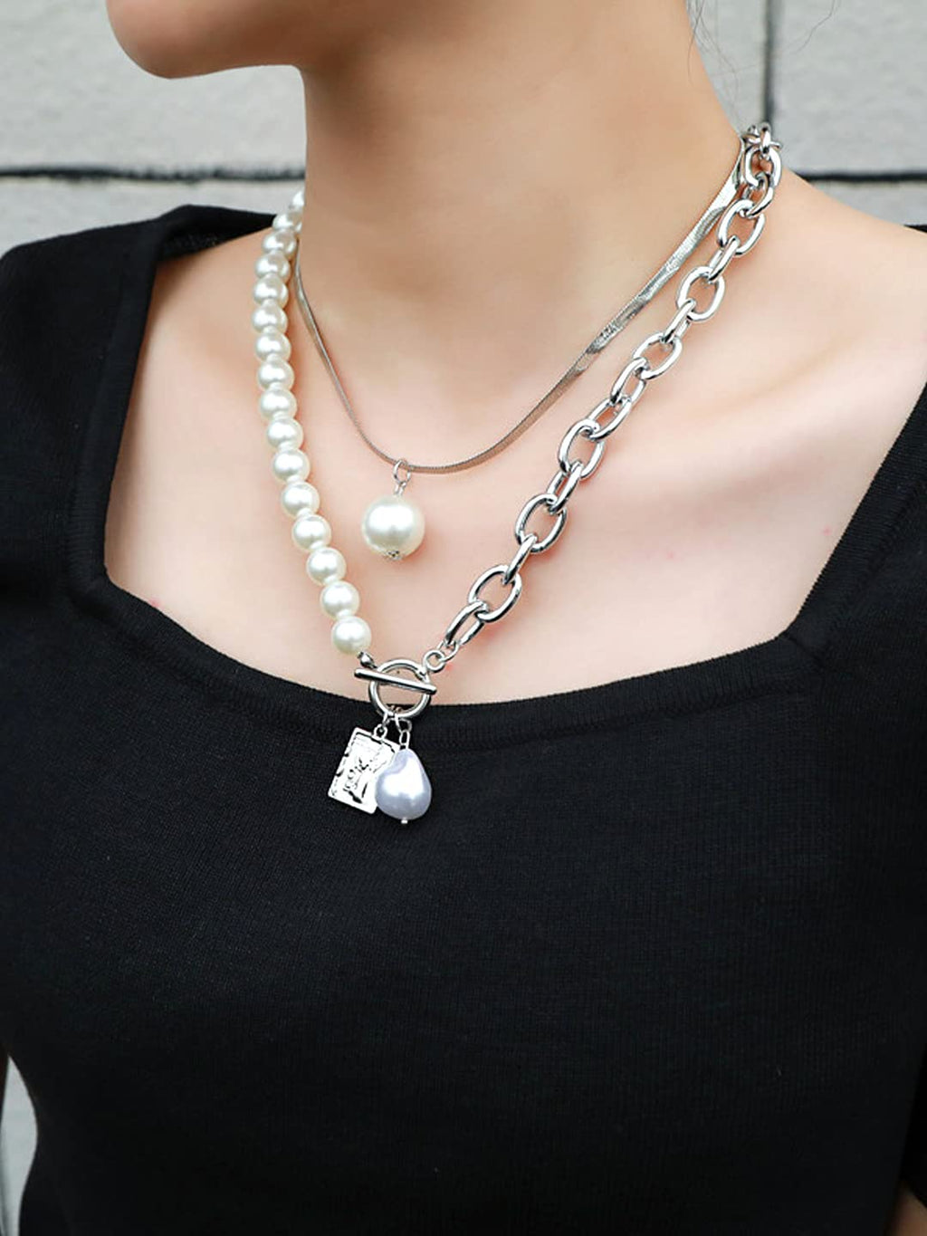 Multicolor Layer Chain Choker Necklace