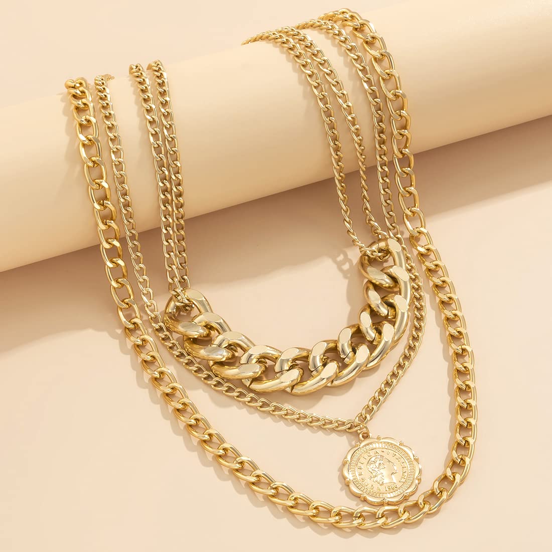 Multicolor Thick Chain Choker Necklace