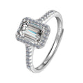 Sterling Silver Adjustable Crystal Ring