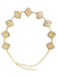Gold Kundan Traditional Hairband Necklace