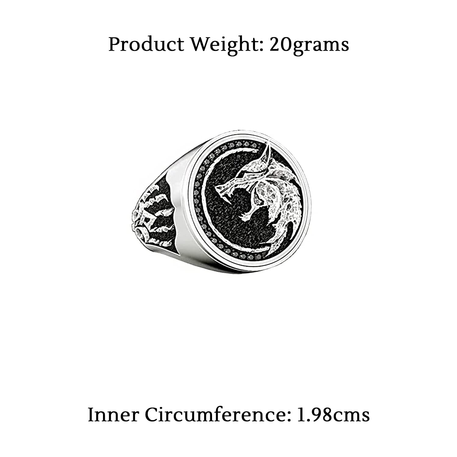 Silver Viking Warrior Stainless Steel Ring