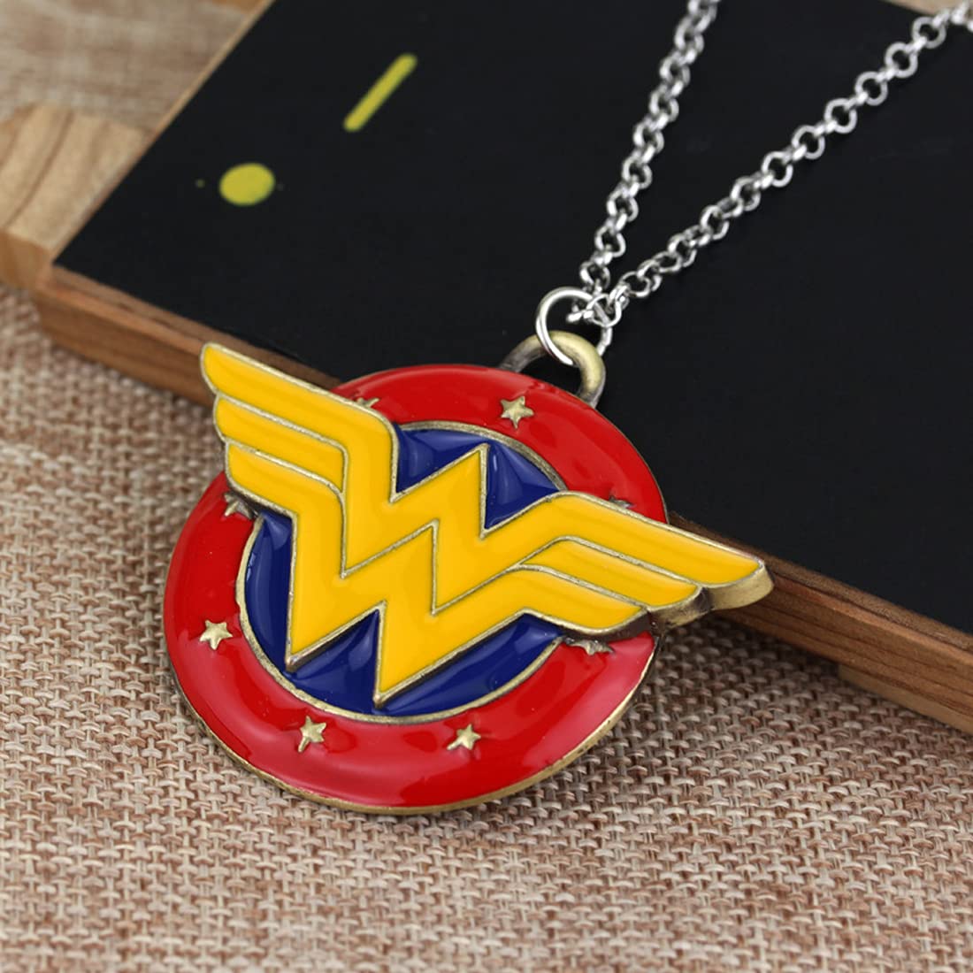 Wonder Woman Symbol Multicolor Necklace