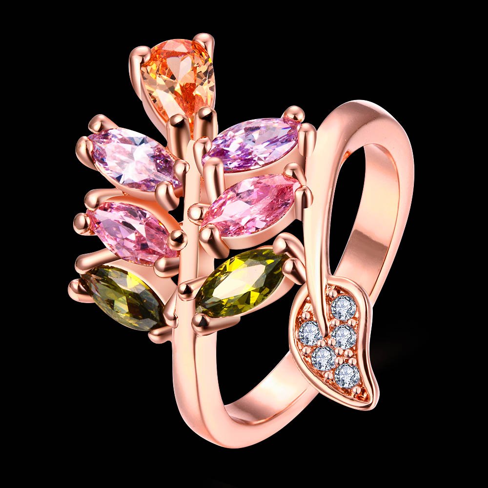 Multicolor Swiss Zircon Adjustable Ring