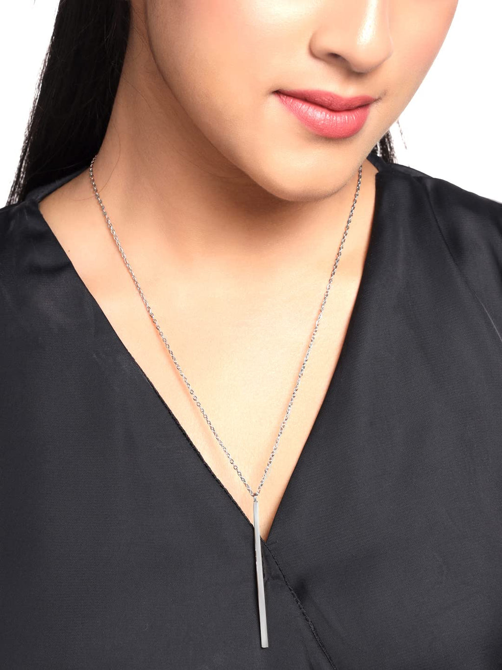 Dual Heart Gold Charm Pendant Necklace