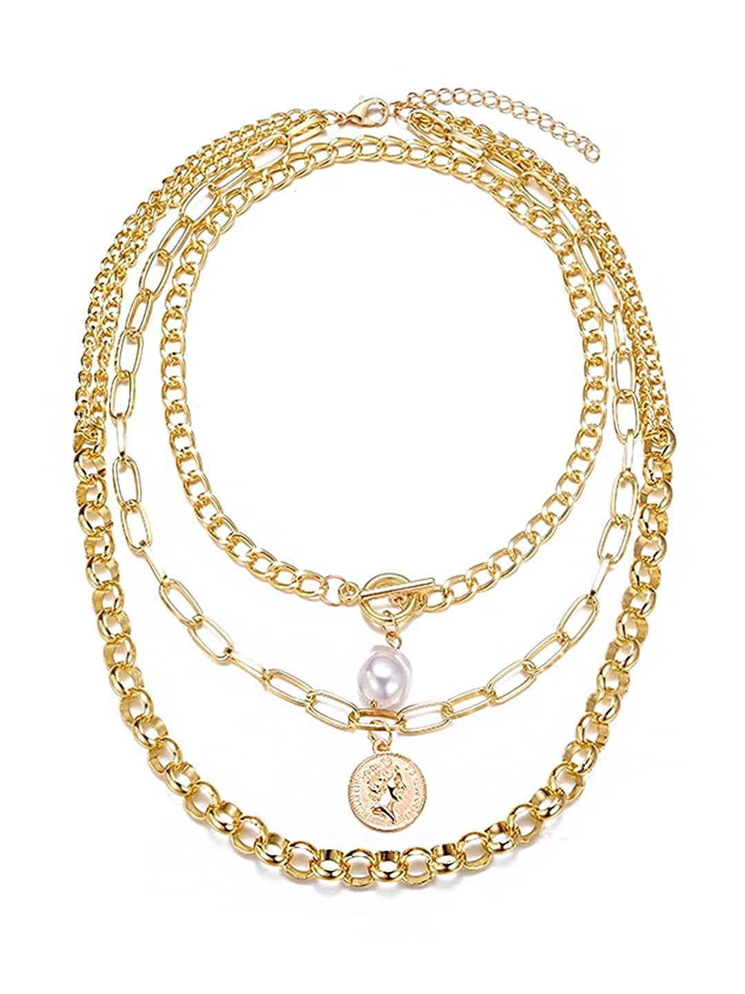 Multicolor Thick Layer Chain Necklace