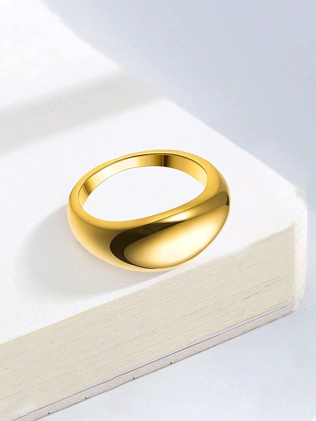 Gold Plated Stainless Steel Band Ring