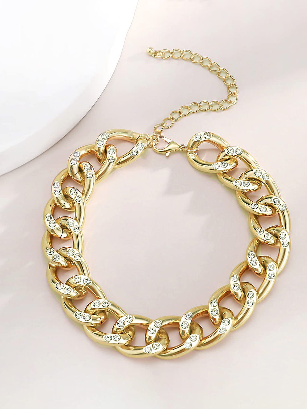 Golden Cuban Link Choker Necklace