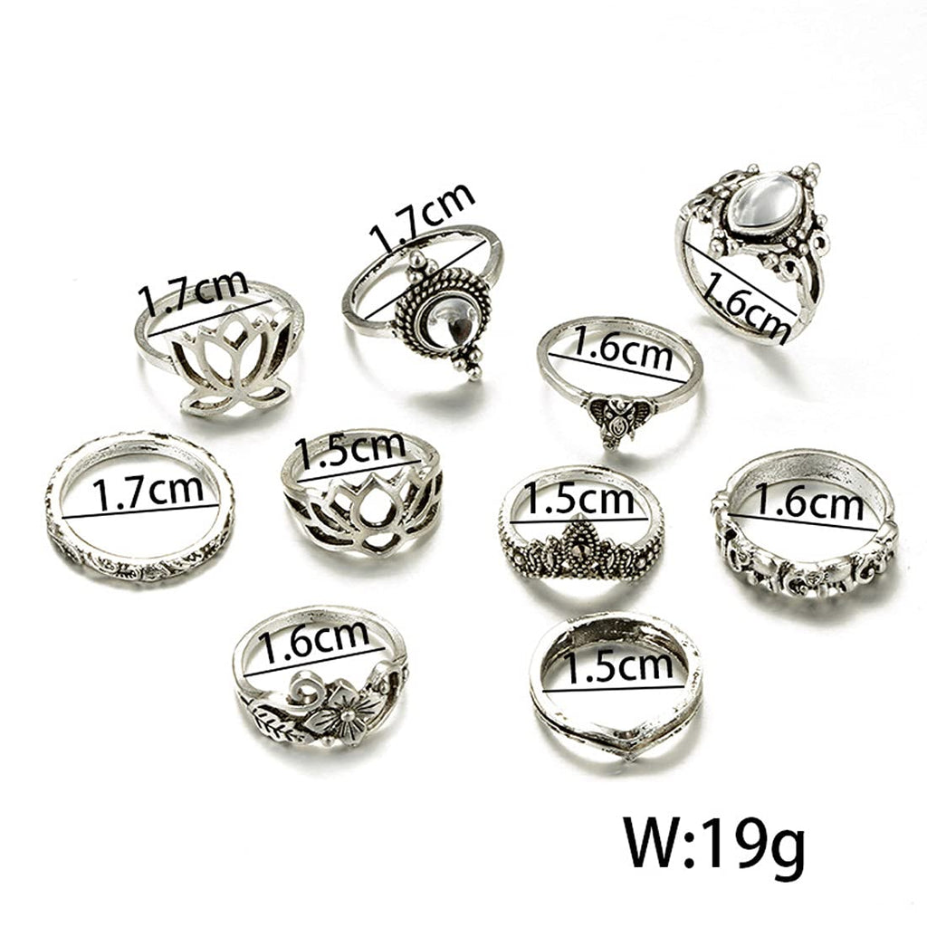 Silver Oxidised Flower Midi Finger Ring