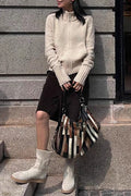 Thickened Turtleneck Knit Sweater