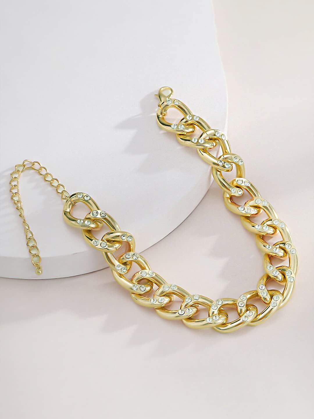 Golden Cuban Link Choker Necklace