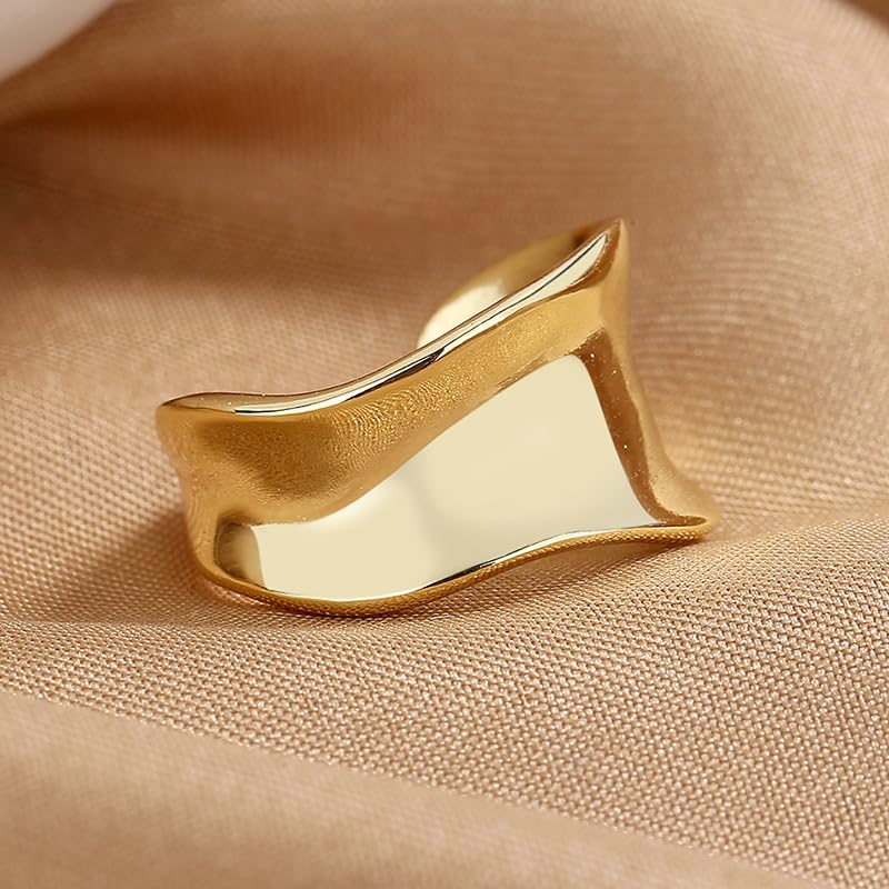 Gold Plated Adjustable Finger Band Ring