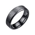 Black Stainless Steel Western Band Ring