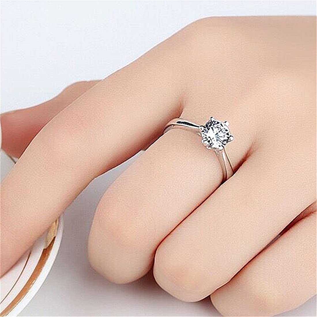 Silver Adjustable Crystal Finger Ring