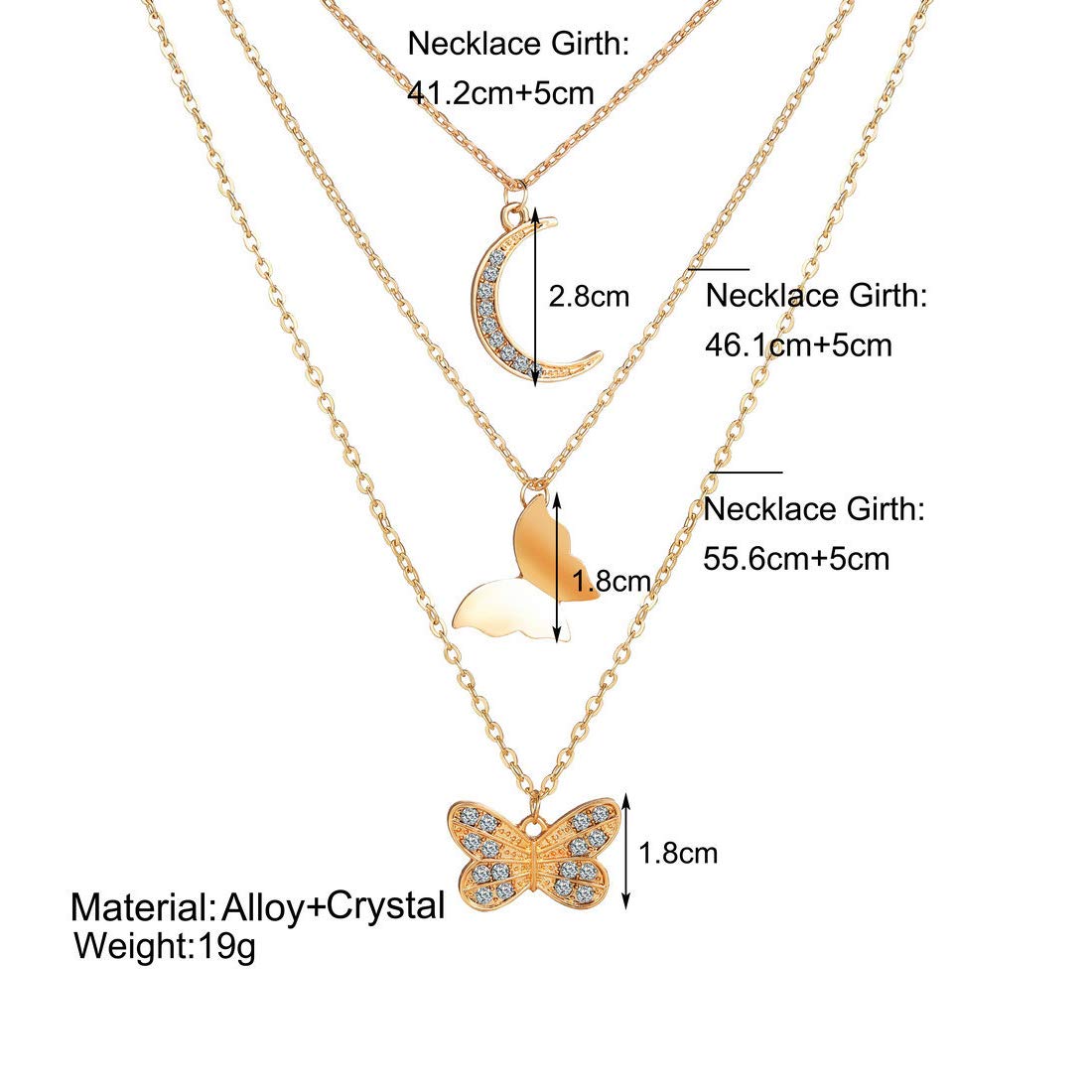 Gold Multilayer Chain Choker Necklace