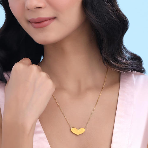 Heart Stainless Gold Pendant Necklace