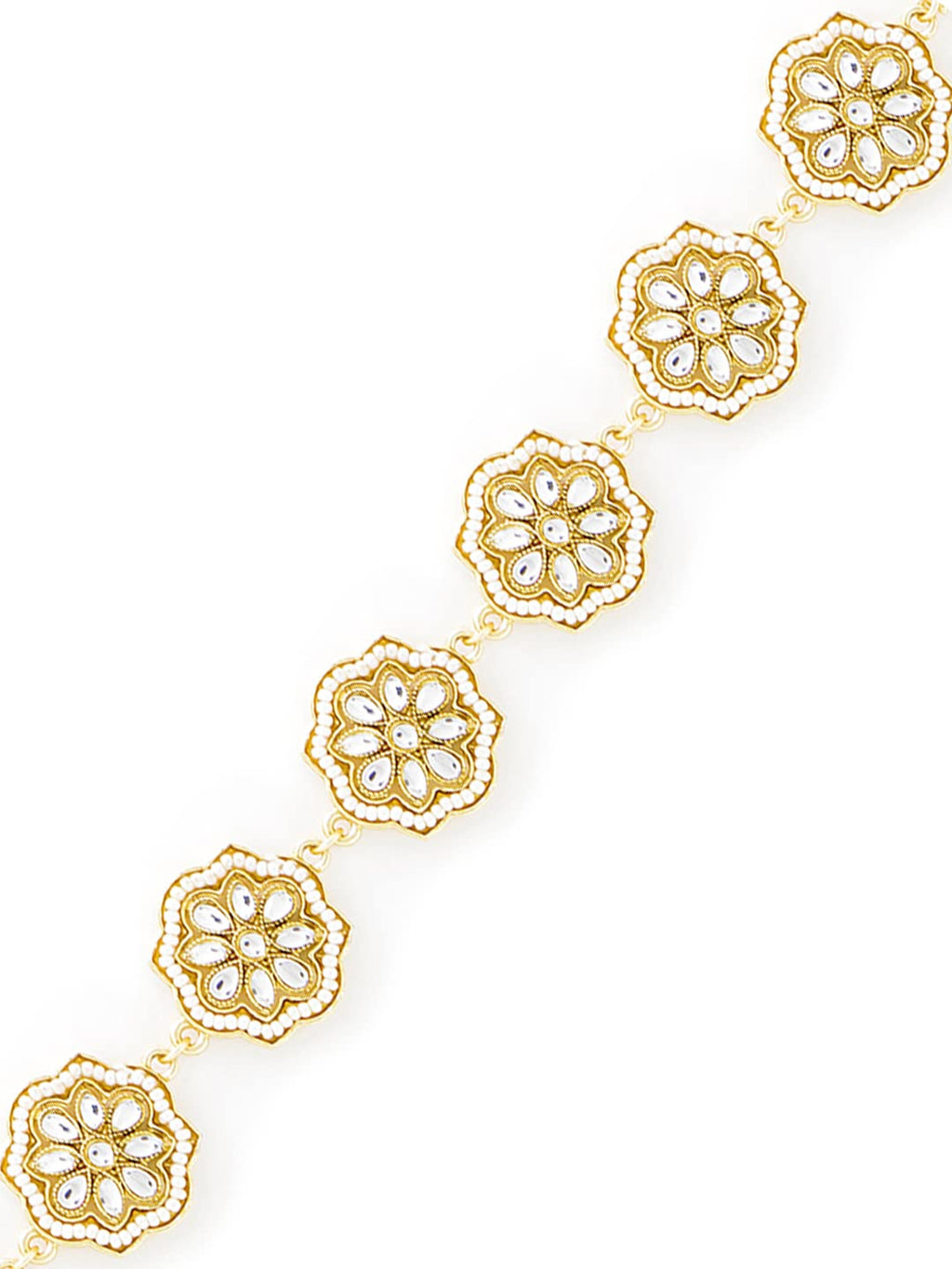 Gold Kundan Matha Patti Head Necklace