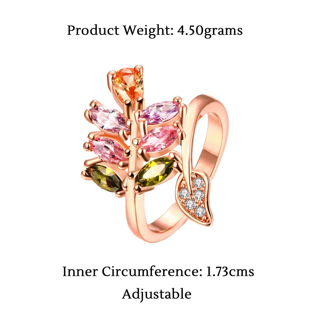 Multicolor Swiss Zircon Adjustable Ring