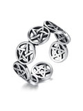 Silver Star Symbol Adjustable Band Ring