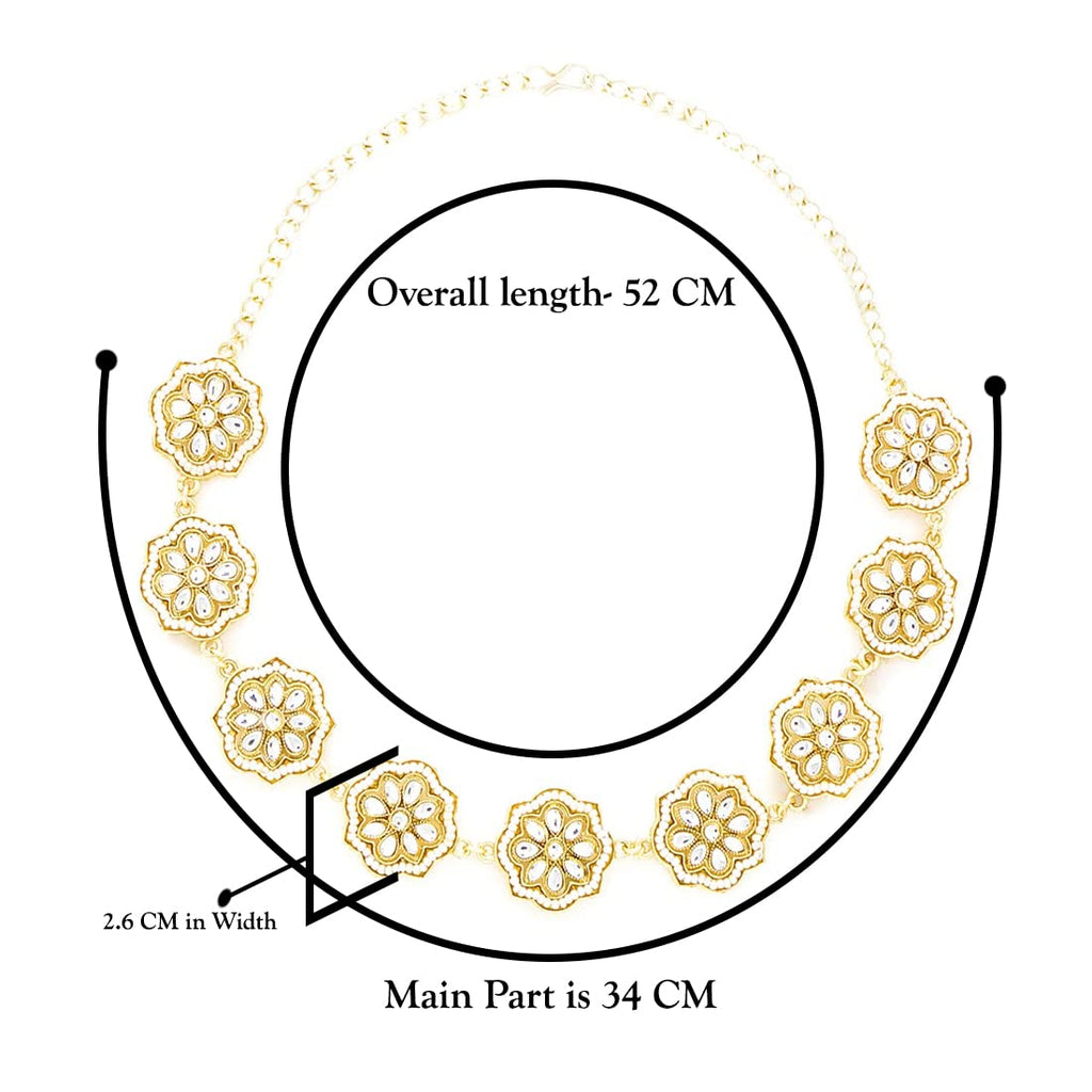 Gold Kundan Matha Patti Head Necklace