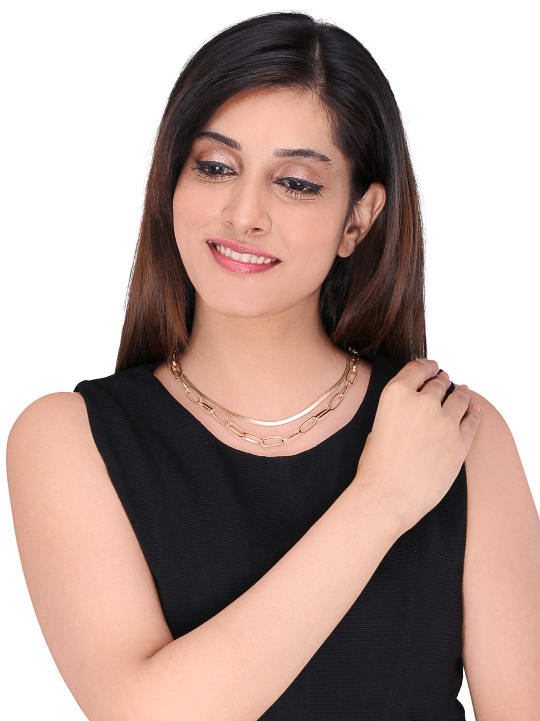 Dual Layer Gold Choker Necklace