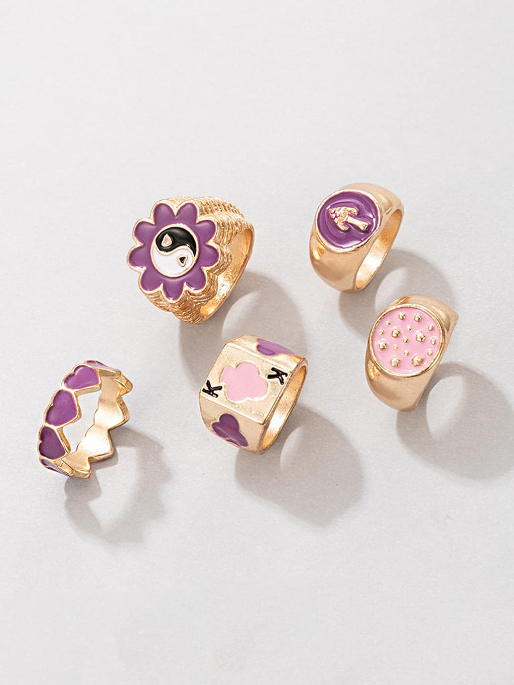 Gold Plated Purple Midi Finger Ring