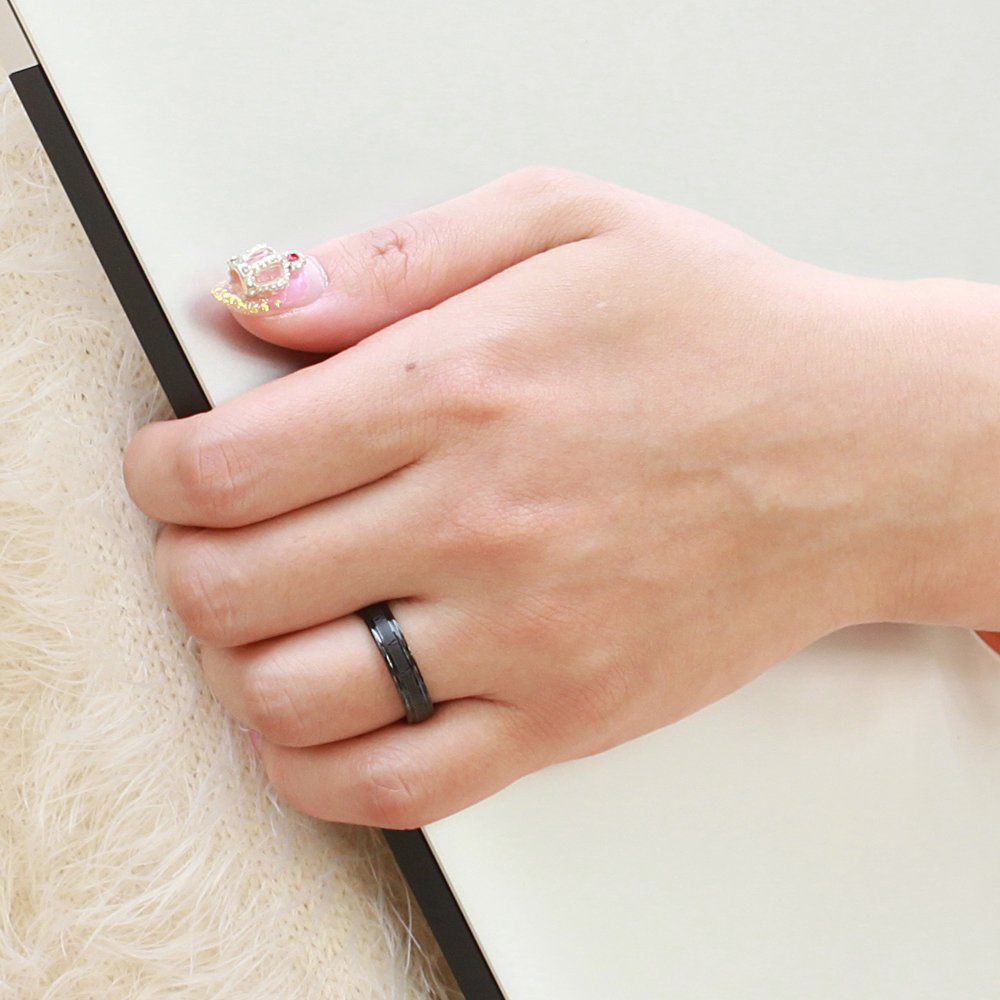 Black Gold Plated Band Style Ring