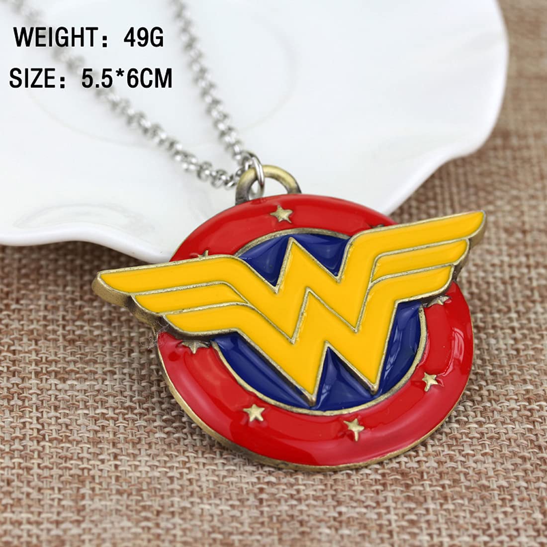 Wonder Woman Symbol Multicolor Necklace