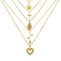 Silver Gold Layered Choker Necklace