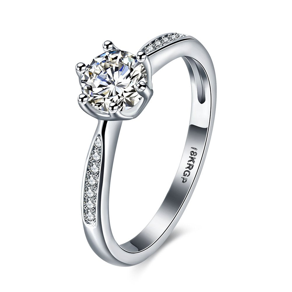Rhodium Plated High Grade Crystal Ring