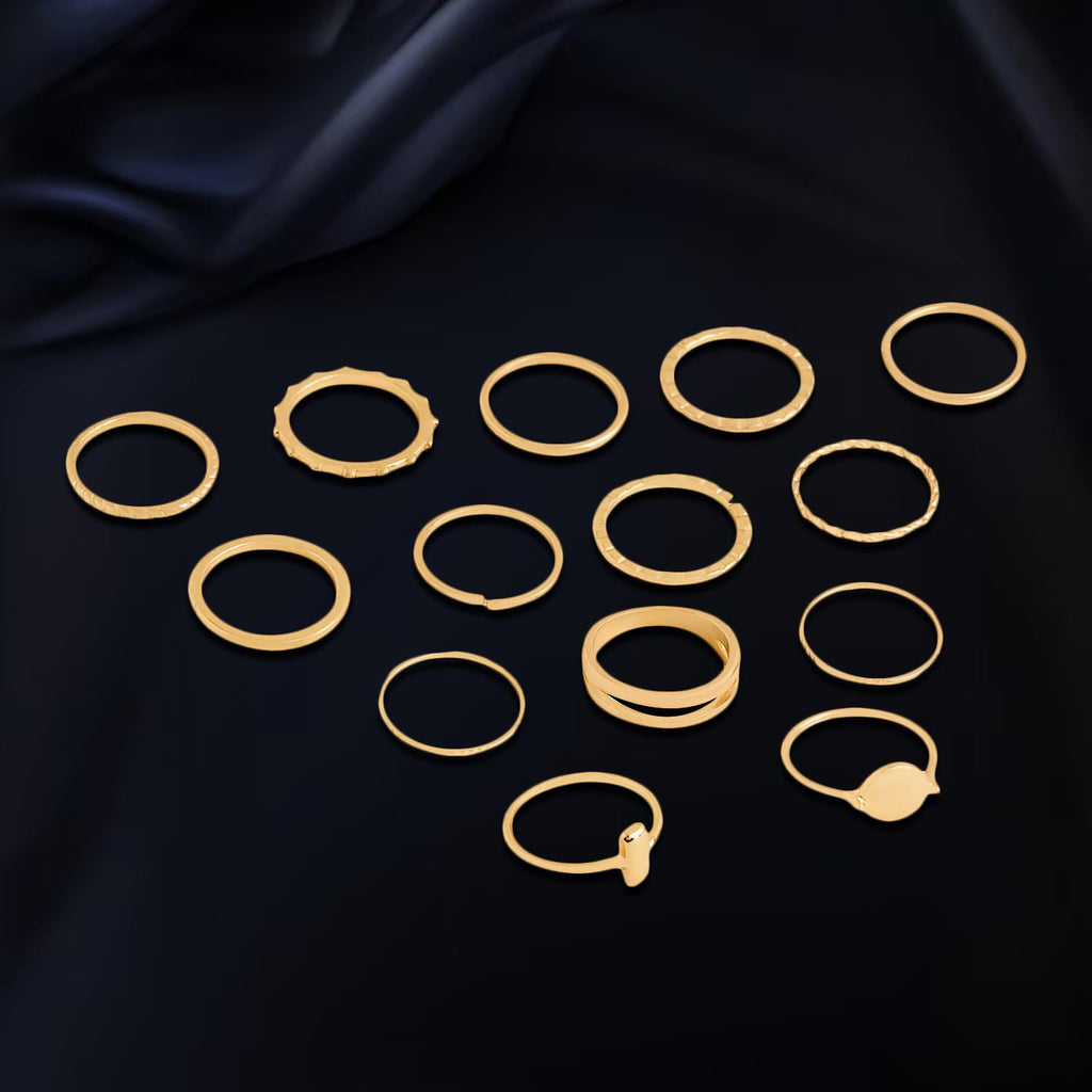 Gold Geometric Aesthetic Knuckle Ring