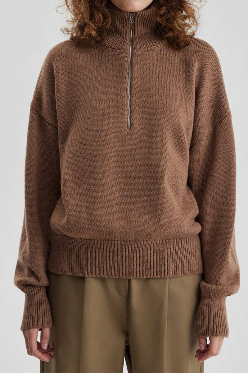 Warm Half Zip Knitted Sweater