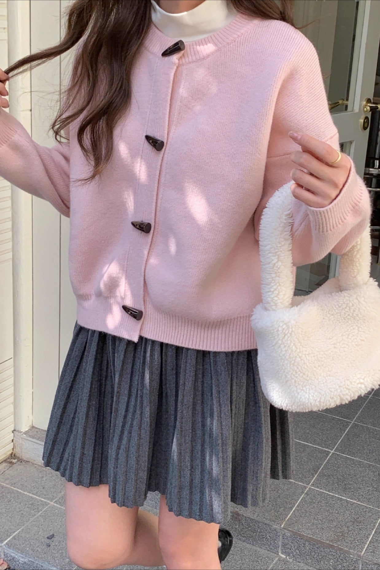 Retro Toggle Short Knit Cardigan