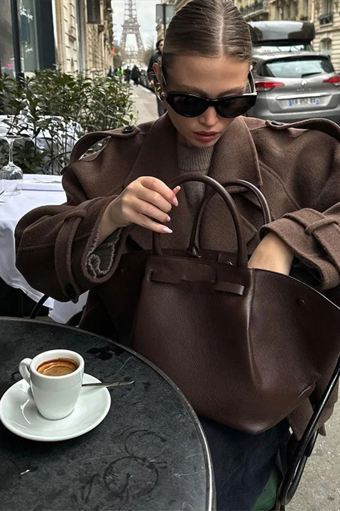 Vintage Lapel Wool Coat