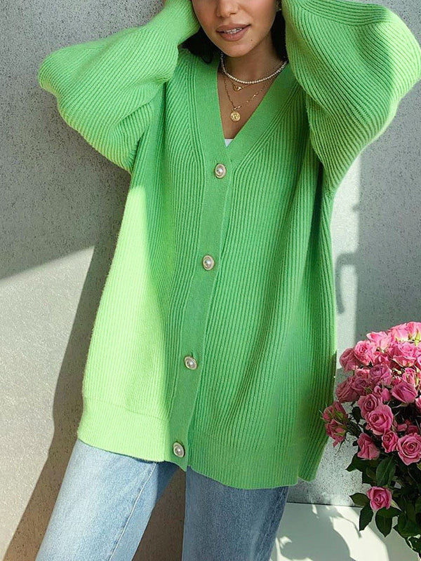 Simple Relaxed Knit Cardigan
