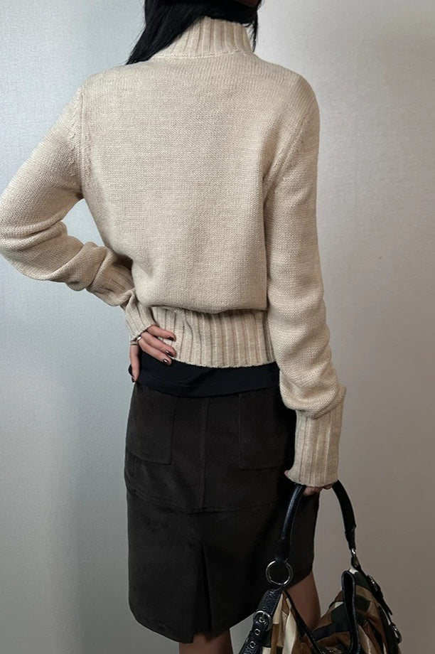Thickened Turtleneck Knit Sweater