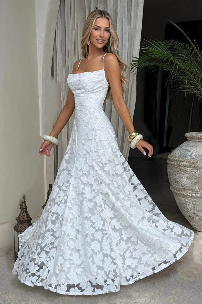 Chiffon Open Back Elegant Maxi Dress