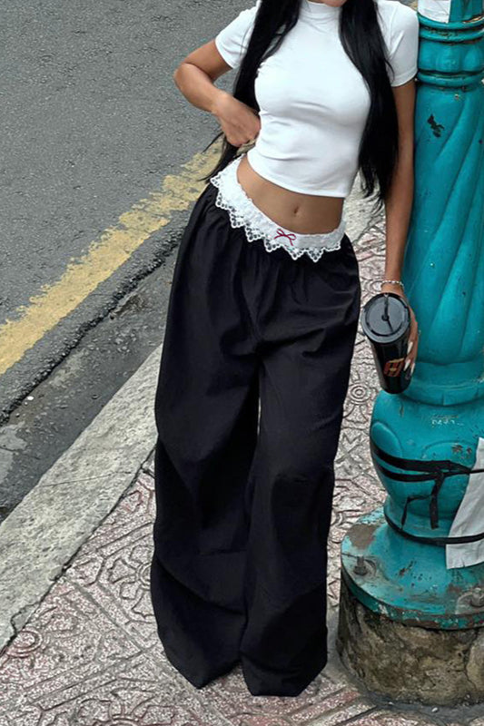 Street Lace-Detail Pant