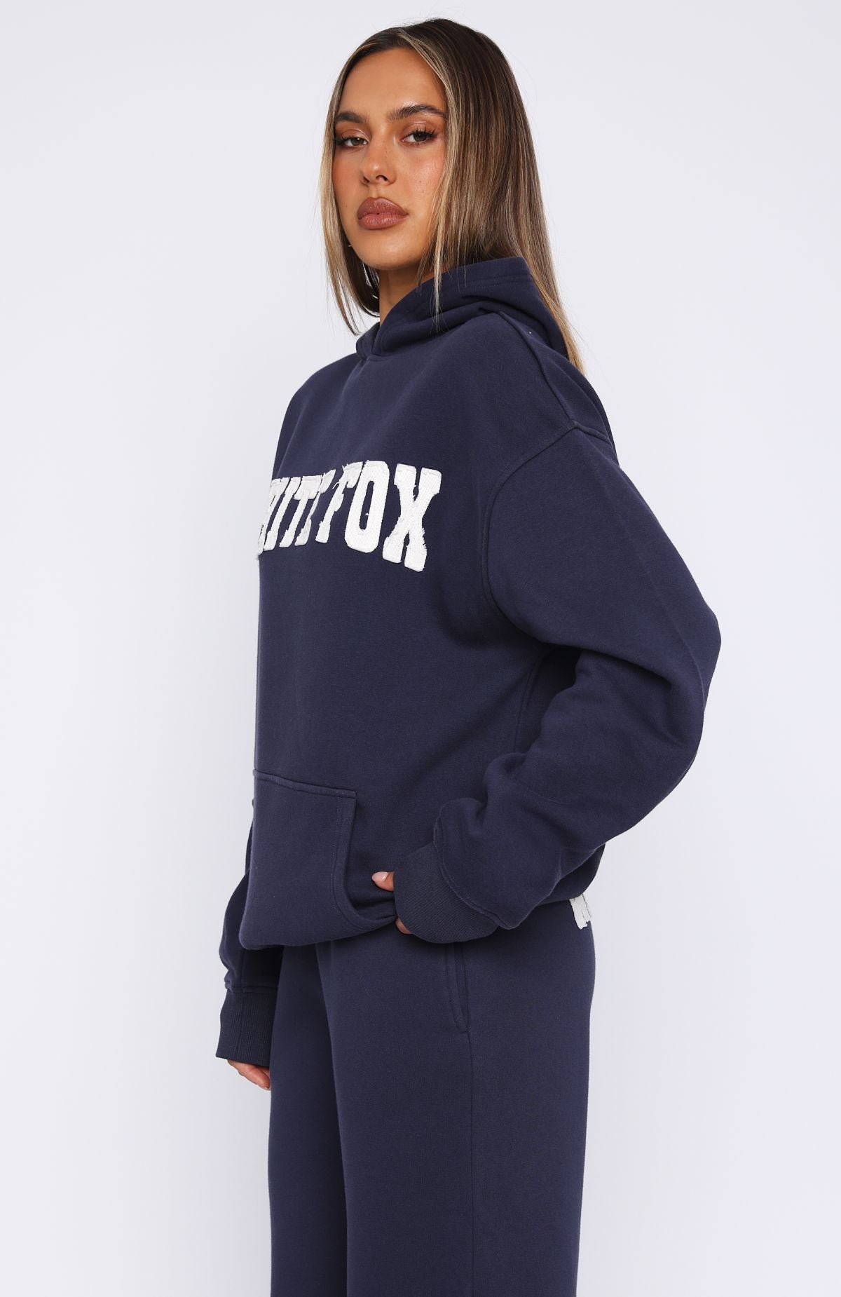Shout It Out Oversized Navy Hoodie