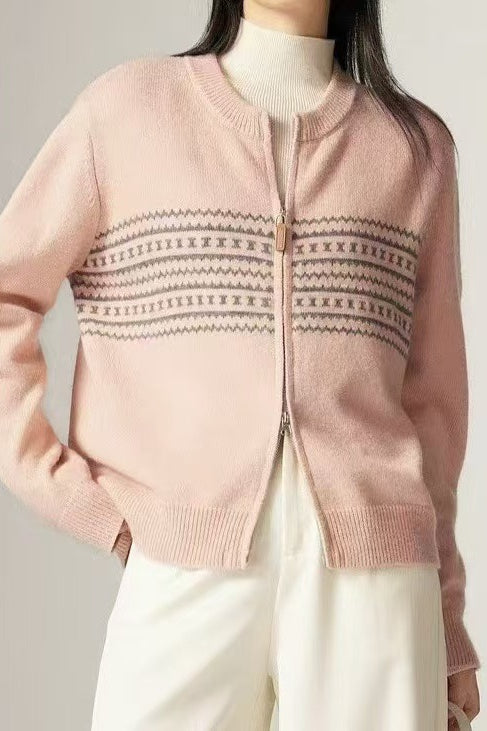 Retro Jacquard Knit Sweater