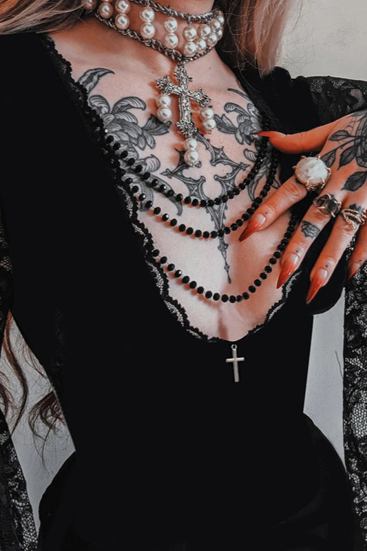 Lace Velveted Gothic Dress