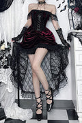 Tiered Train Gothic Dress