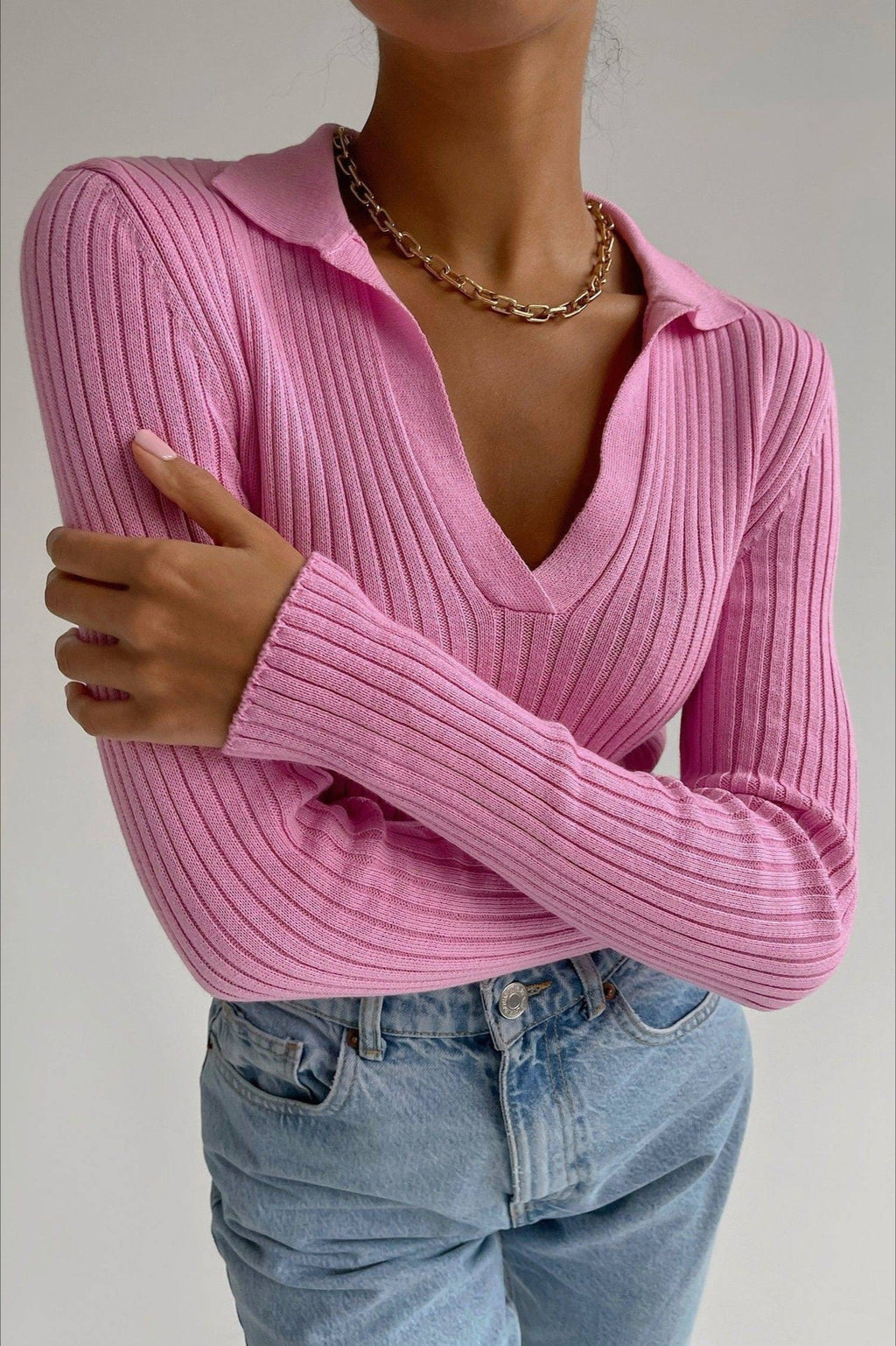 Slim Fit Polo Neck Sweater