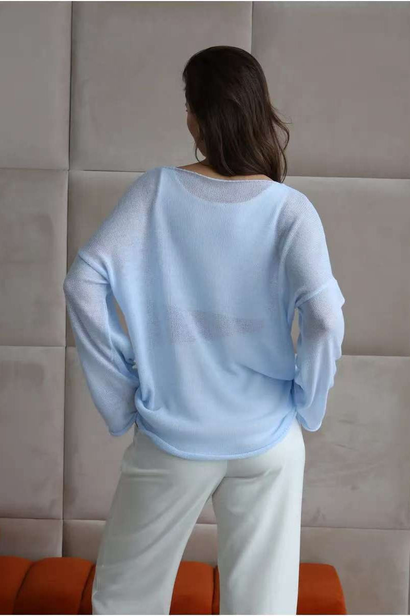 Lightweight Hollow Knit Sweater