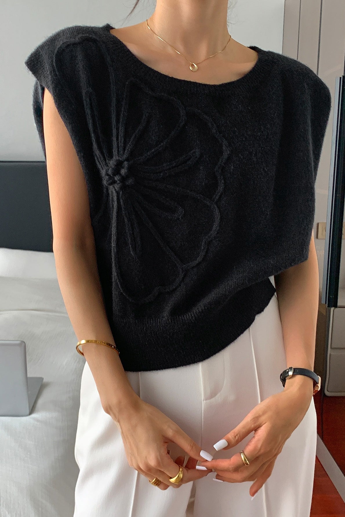 Casual Short Sleeve Minimal Sweater