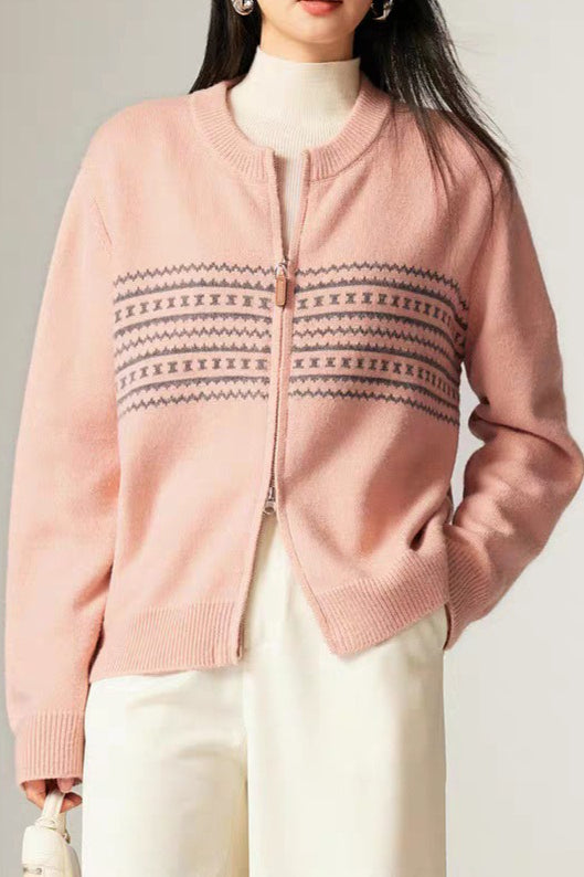 Retro Jacquard Knit Sweater