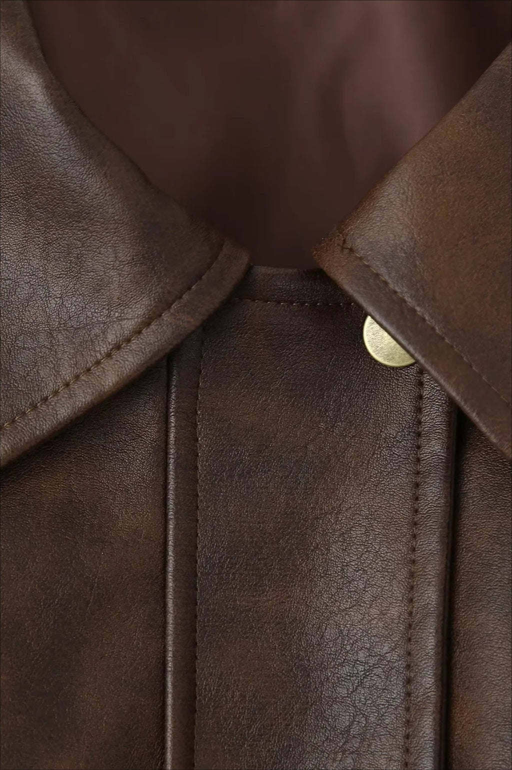 Retro Modern Oversized Leather Coat