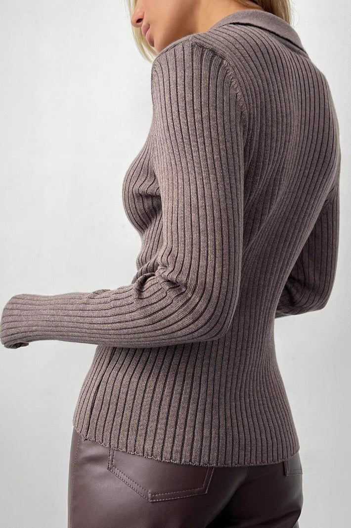Slim Fit Polo Neck Sweater