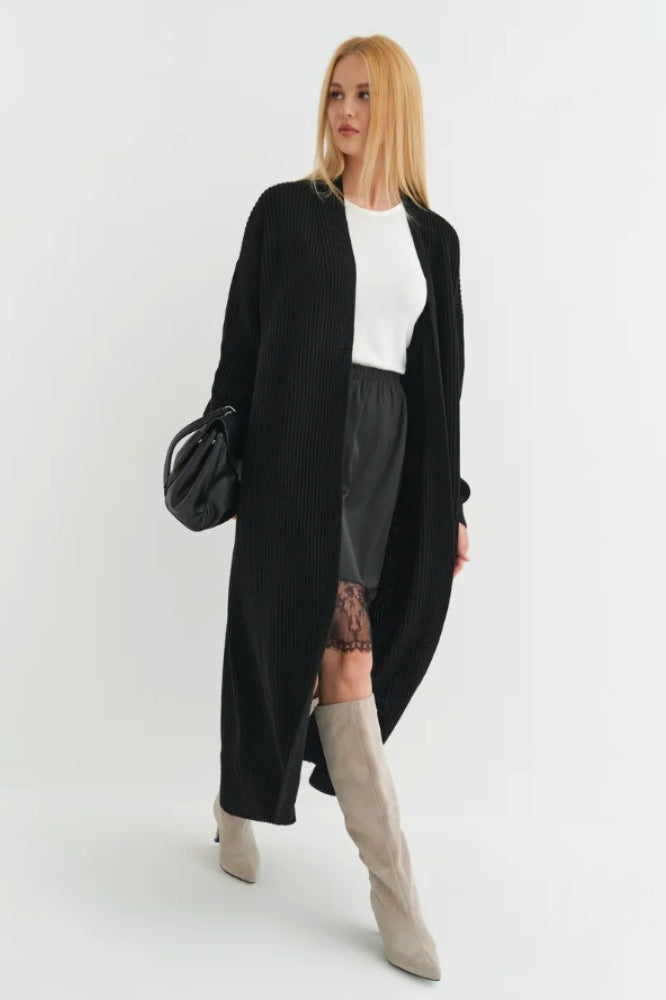 Oversized Long Knit Cardigan