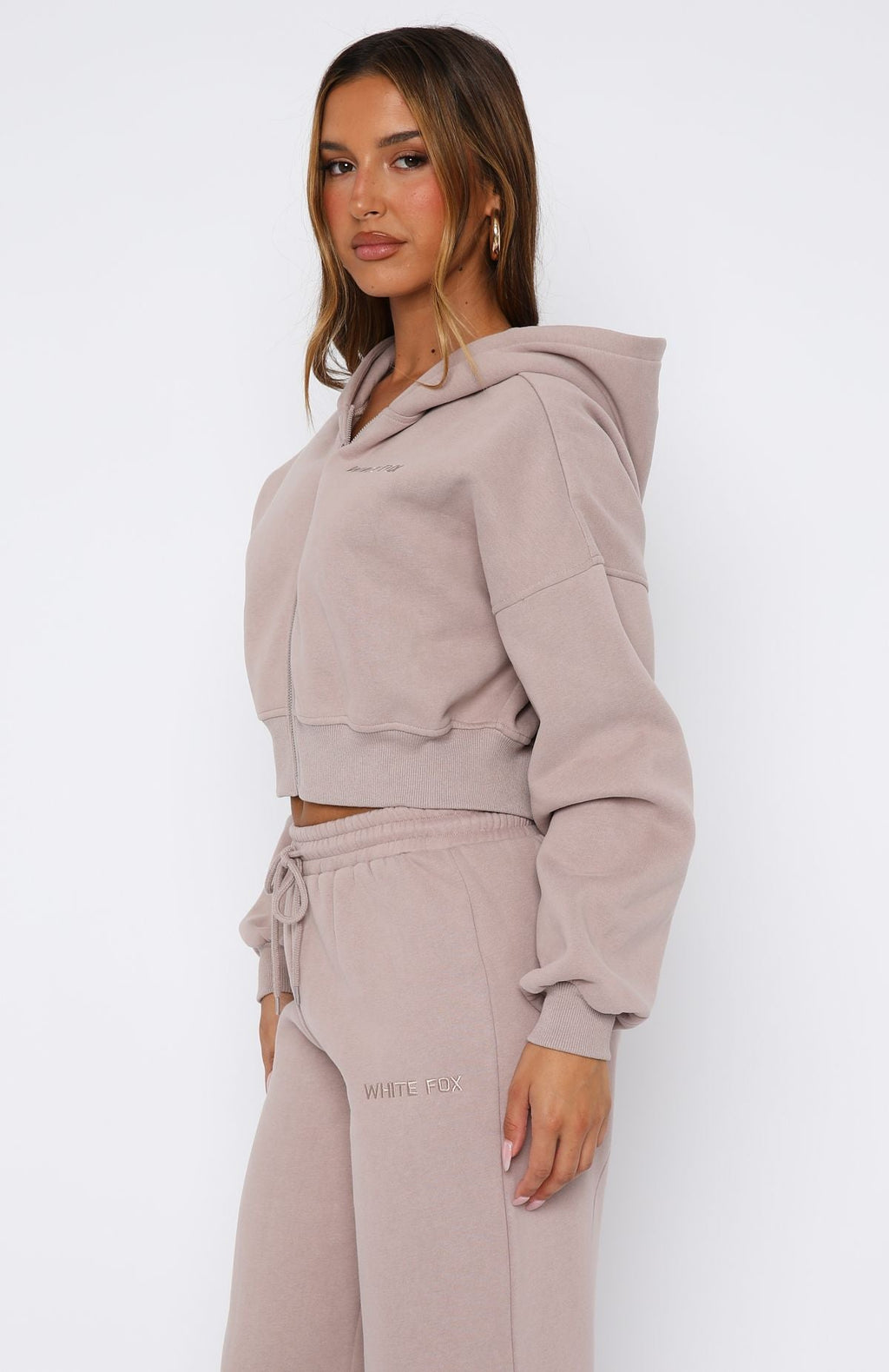 Stay Lifted Cropped Cinnamon Hoodie