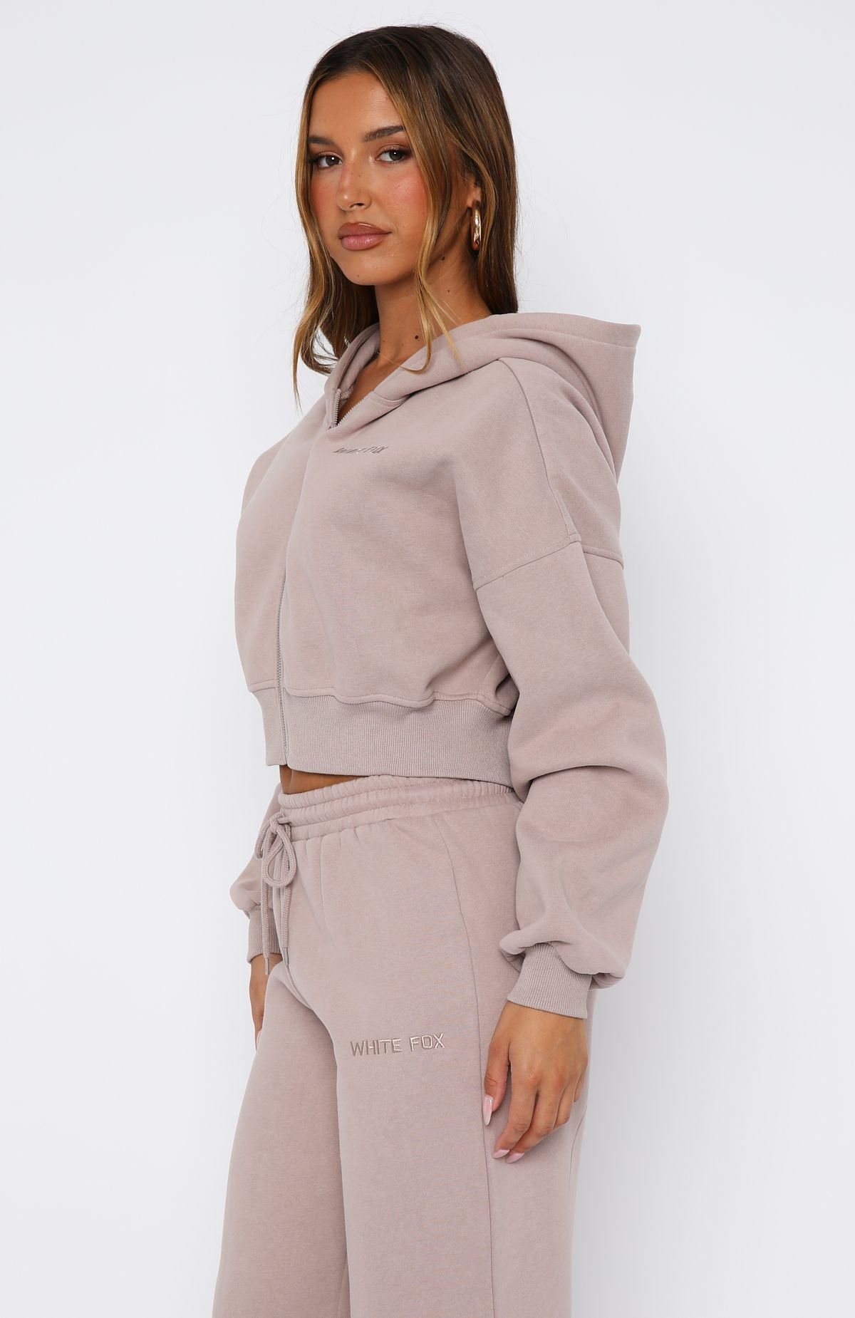 Stay Lifted Cropped Cinnamon Hoodie
